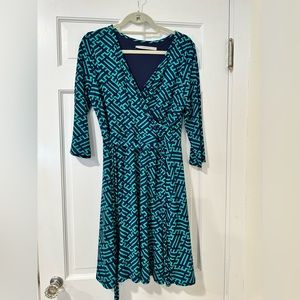 41 Hawthorne StitchFix Faux Wrap Dress XL 3/4 Sleeves Worn Once